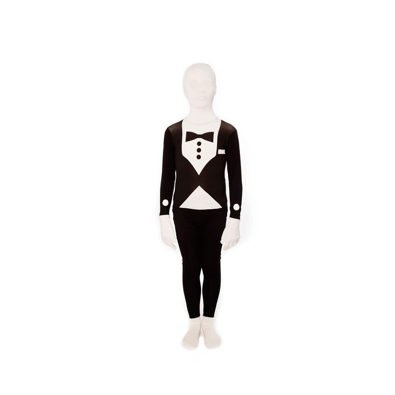 Morphsuits Tuxedo Kids Black Morph Suit, Boys Black Morph Suit, Kids Black Bodysuit Costume, Zentai Suit Scary Costumes Kids Small - Image 2